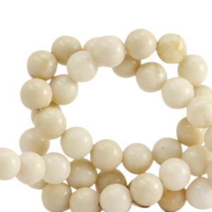 Natuursteen kralen calciet en marmer 6mm Beige