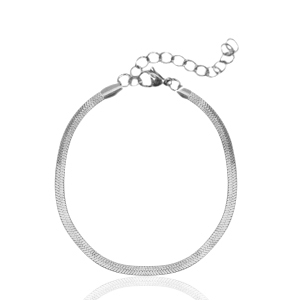 Roestvrij stalen (RVS) Stainless steel armbanden snake Zilver