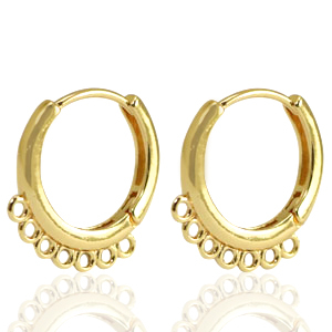 Brass TQ metaal oorbellen creolen Gold