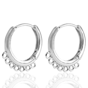 Brass TQ metaal oorbellen creolen Silver