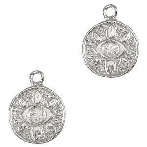 Bedels DQ metaal oog Antiek zilver (nikkelvrij)