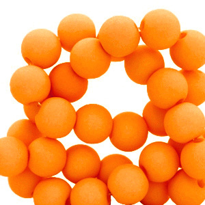 6 mm acryl kralen matt Orange peel