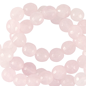 Natuursteen kralen melkkwarts 4mm facet geslepen Sweet rose