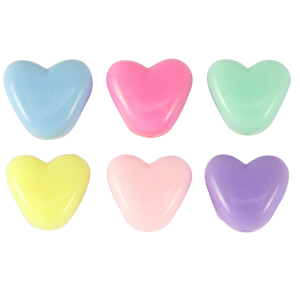 Letterkralen van acryl hartjes Multicolour pastel