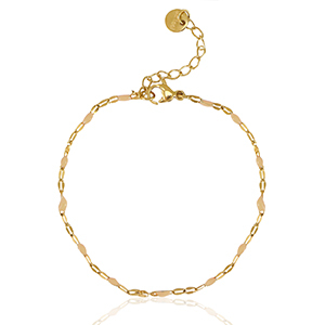 Roestvrij stalen (RVS) Stainless steel armbanden Latte beige-gold