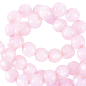 Polaris kralen rond 8 mm Mosso Lotus pink