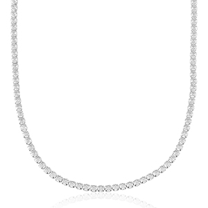 Roestvrij stalen (RVS) Stainless steel kettingen Zilver-crystal