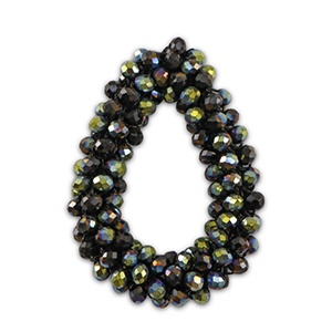 Top facet hangers druppel Midnight blue AB