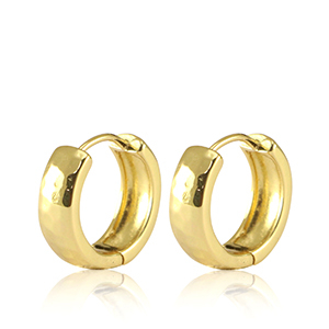 Brass TQ metaal oorbellen creolen Gold