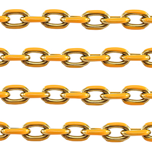 Roestvrij stalen (RVS) Stainless steel onderdelen jasseron ankerketting Gold-orange
