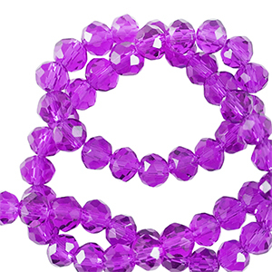 Top Facet kralen 4x3mm disc Tillandsia purple