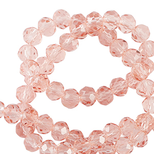 Top Facet kralen 3x2mm disc Dusty pink