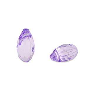 Acryl kralen druppel Purple transparent