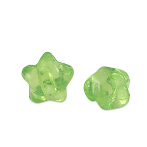 Acryl kralen ster Spring green transparent