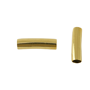 Roestvrij stalen (RVS) Stainless steel kralen tube 20mm Gold
