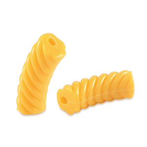 Acryl tube kralen twisted Spectra yellow