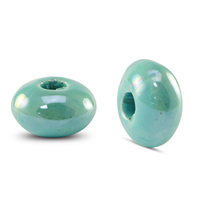 DQ Grieks keramiek kralen rondel Turquoise