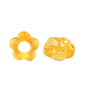 Acryl kralen bloem Transparent spectra yellow