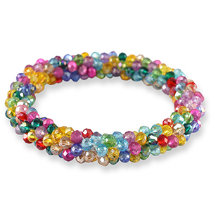 Top facet armband Multicolour Yellow-pink