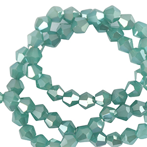 Top Facet kralen bicone 4mm Larchmere green