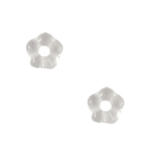 Czech kralen bloem 5mm Crystal