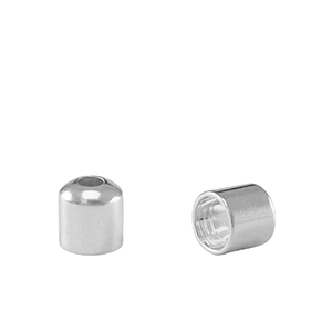 Eindkapjes metaal DQ &Oslash;3.2mm Antiek zilver (nikkelvrij)