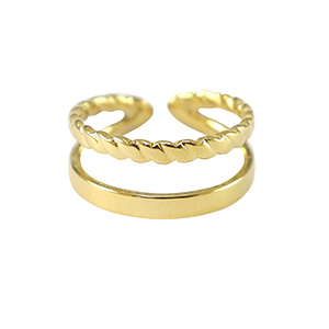 Roestvrij stalen (RVS) Stainless steel ringen Goud