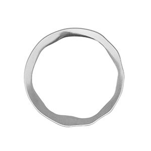 Roestvrij stalen (RVS) Stainless steel bedels / tussenstuk 28mm Silver