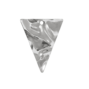 Roestvrij stalen (RVS) Stainless steel bedels driehoek Silver