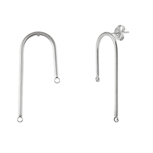 Roestvrij stalen (RVS) Stainless steel oorbellen Silver