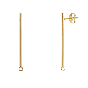 Roestvrij stalen (RVS) Stainless steel oorbellen Gold