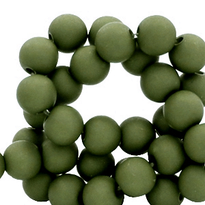 8 mm acryl kralen Murky green