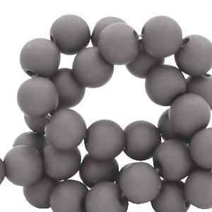 6 mm acryl kralen Old grey