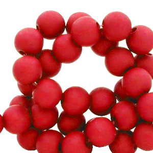 6 mm acryl kralen Fiery red