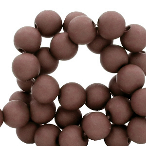 4 mm acryl kralen Sepia brown
