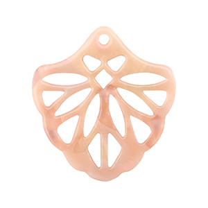 Resin hangers Peach pink opal