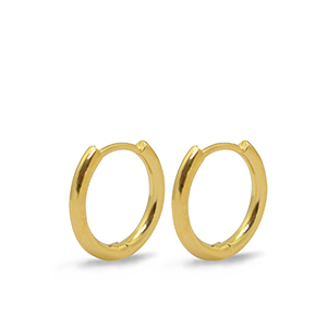 Onderdelen DQ metaal oorbellen creolen 16mm Goud (nikkelvrij)