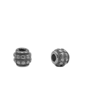 Roestvrij stalen (RVS) Stainless steel kralen 5mm Antiek zilver
