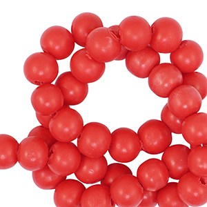 Polymeer kralen 6mm Red