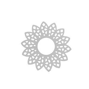 Roestvrij stalen (RVS) Stainless steel bedels bohemian bloem Silver