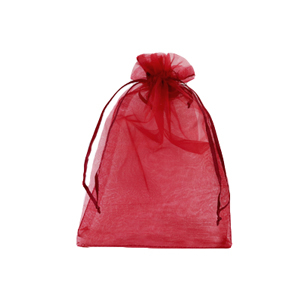 Sieraad zakje organza 10x12cm Cherry pink