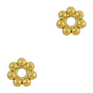 Roestvrij stalen (RVS) Stainless steel kralen spacer Bali ring 6mm Gold