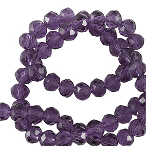 Top Facet kralen 6x4mm disc Eminence purple