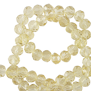Top Facet kralen 4x3mm disc Tuscany yellow