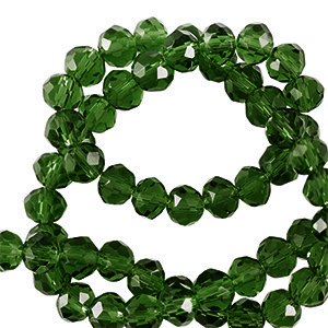 Top Facet kralen 3x2mm disc Emerald green