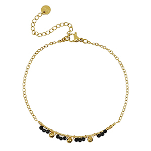 Roestvrij stalen (RVS) Stainless steel armbanden Gold-black