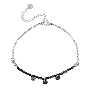 Roestvrij stalen (RVS) Stainless steel armbanden Silver-black