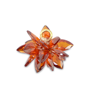 Zirkonia bedels bloem Rusty orange