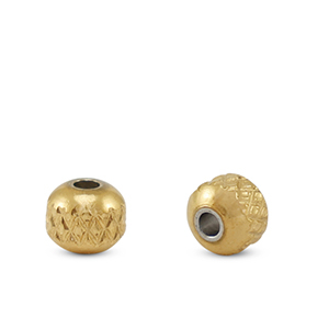 Roestvrij stalen (RVS) stainless steel kralen 4mm Gold
