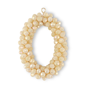 Top facet hangers ovaal Vanilla yellow
